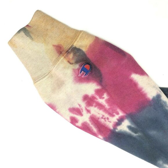 Champion Reverse Weave Norwich University Tie Dye Hooded Sweatshirt XL OOAK - Picture 7 of 10